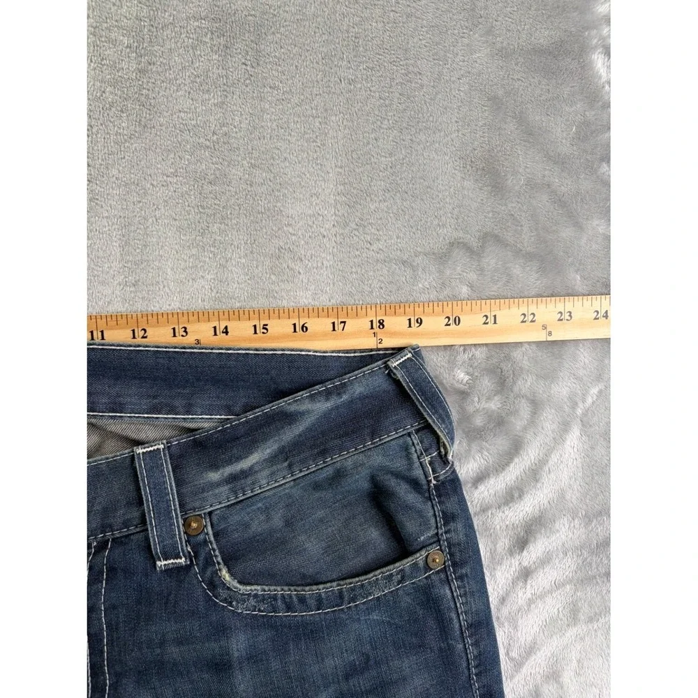 True Religion Ricky Men's Jeans Size 36 Blue Cotton Relaxed Straight USA Made